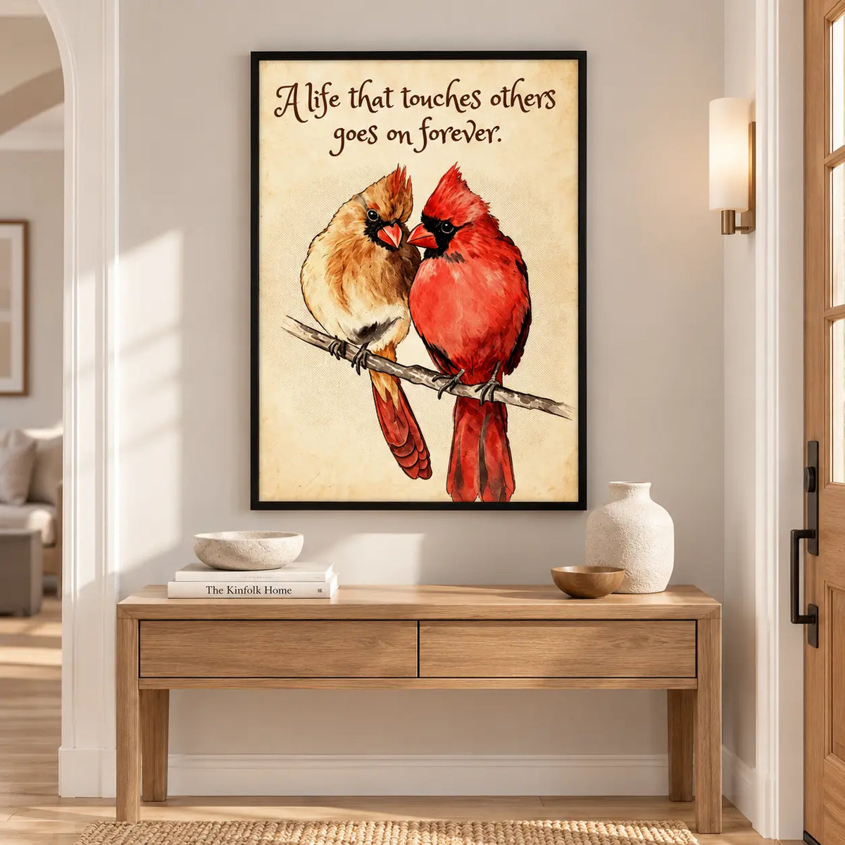 Cardinal Couple Memory Quote Wall Art 6