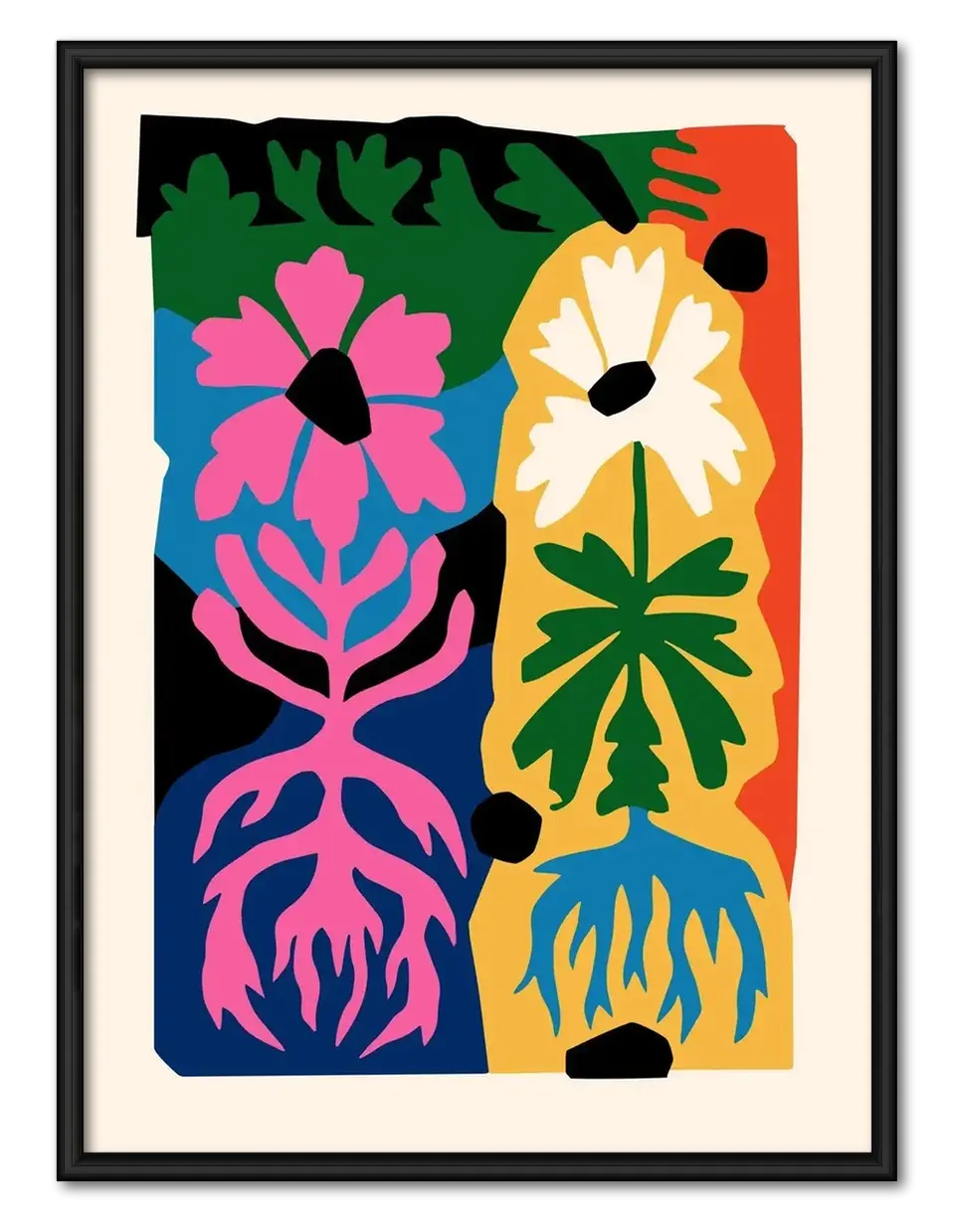 Abstract Colorful Floral Wall Art 1