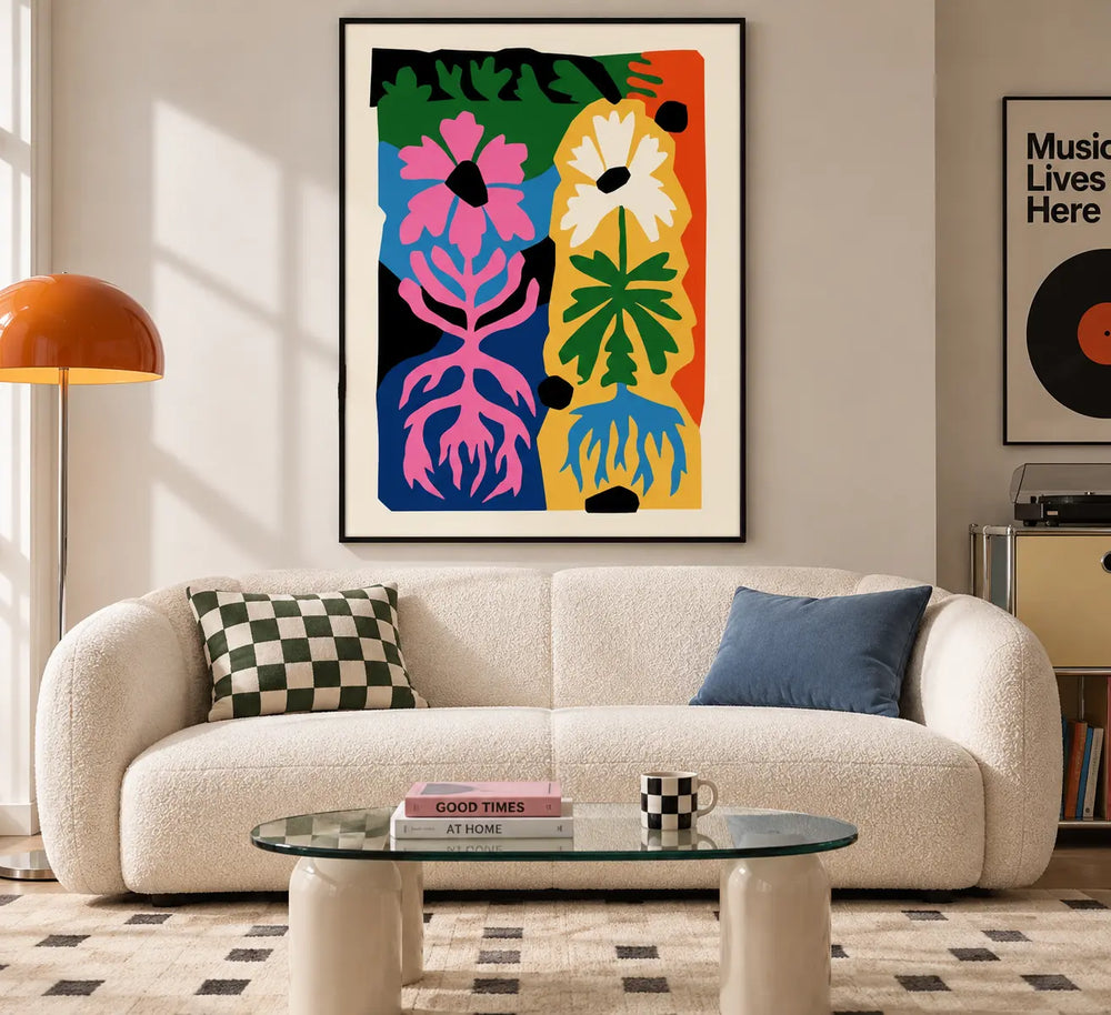 Abstract Colorful Floral Wall Art 2