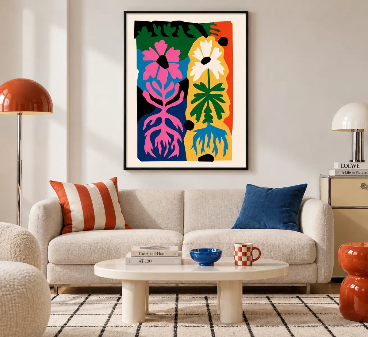 Abstract Colorful Floral Wall Art 4