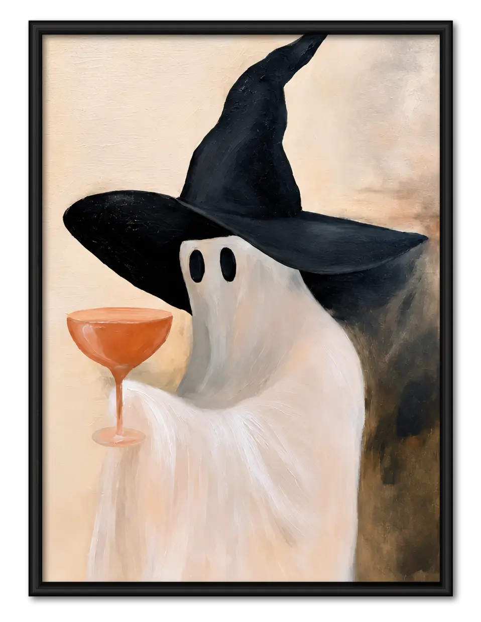 Ghost Witch Hat Cocktail Wall Art 1