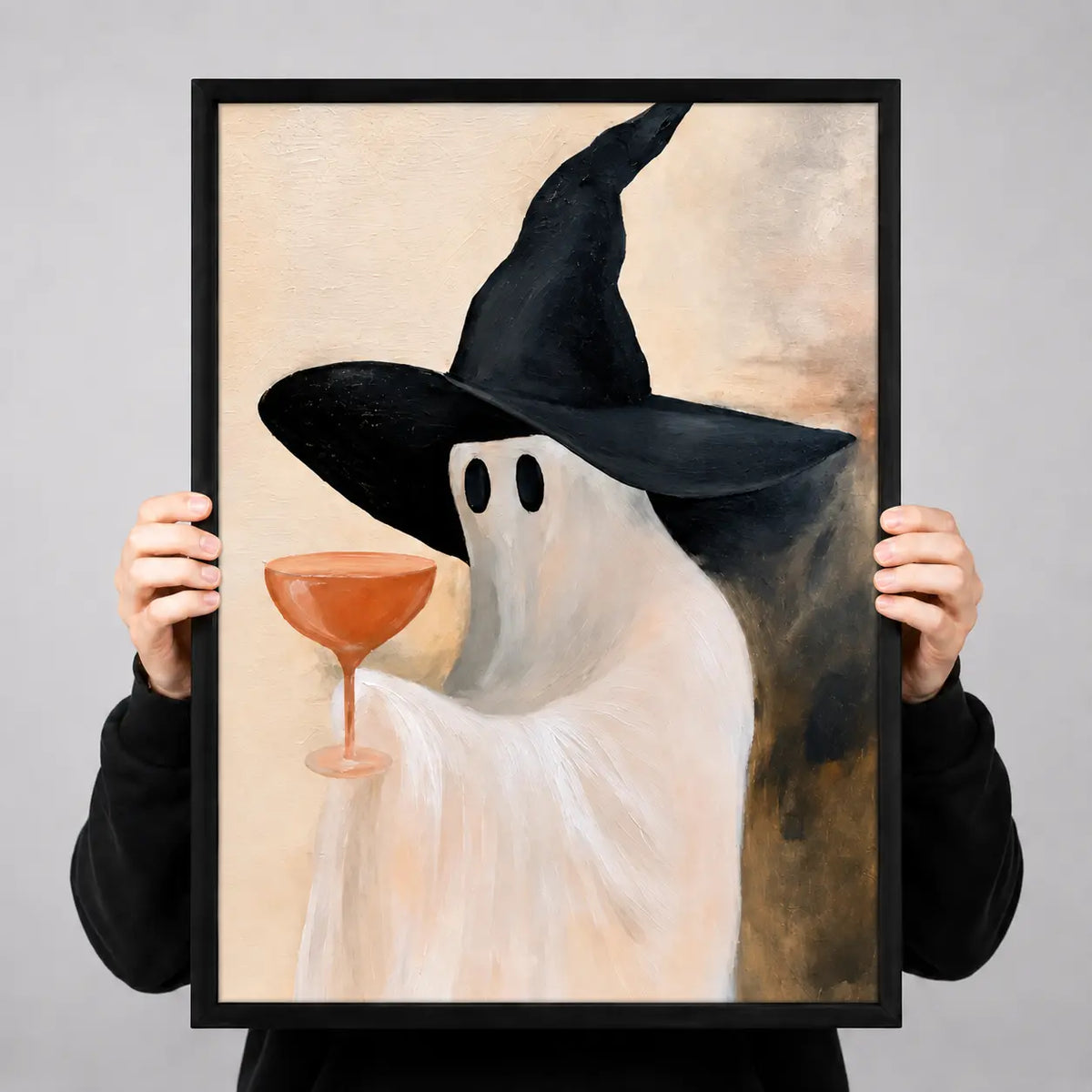Ghost Witch Hat Cocktail Wall Art 3