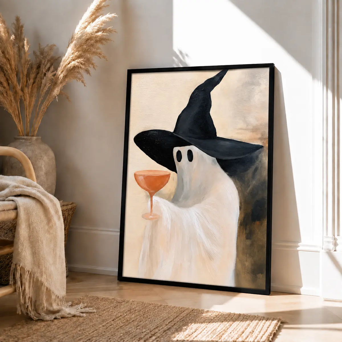 Ghost Witch Hat Cocktail Wall Art 4