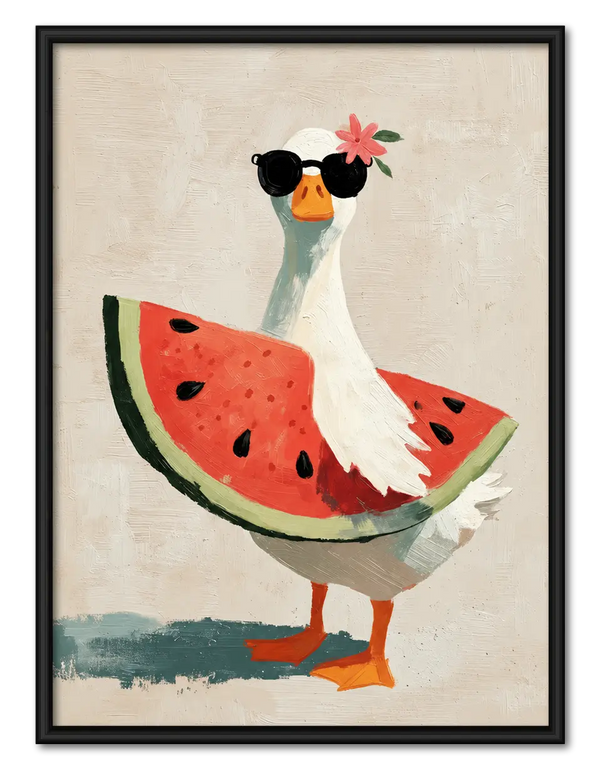 Cool Goose Watermelon Summer Wall Art