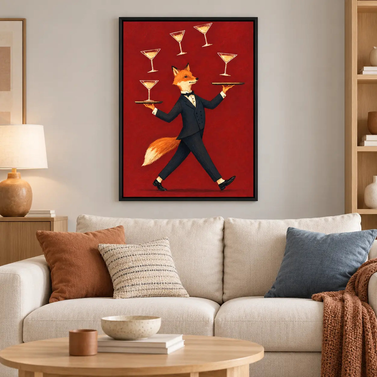 Elegant Fox Butler Wine Service Wall Art 2