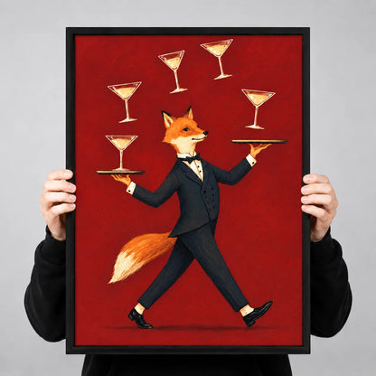 Elegant Fox Butler Wine Service Wall Art 3