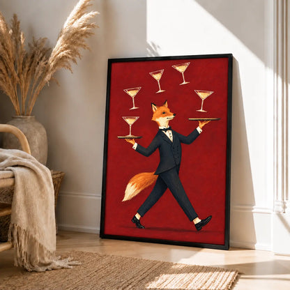 Elegant Fox Butler Wine Service Wall Art 4