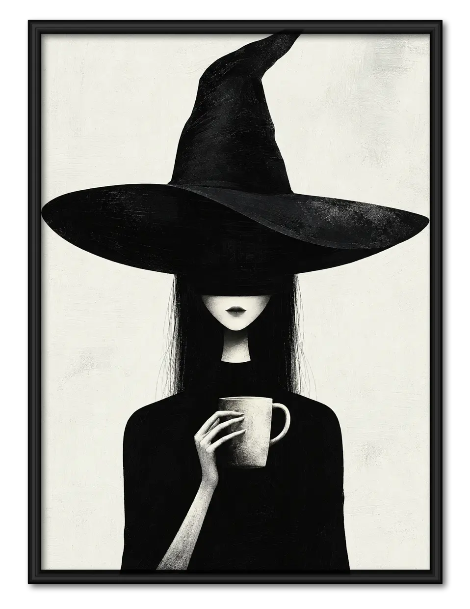 Minimal Witch Hat Portrait Wall Art 1