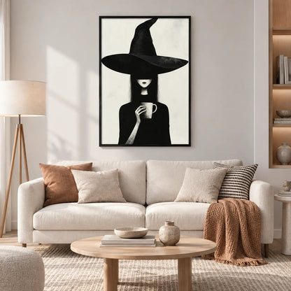Minimal Witch Hat Portrait Wall Art 2