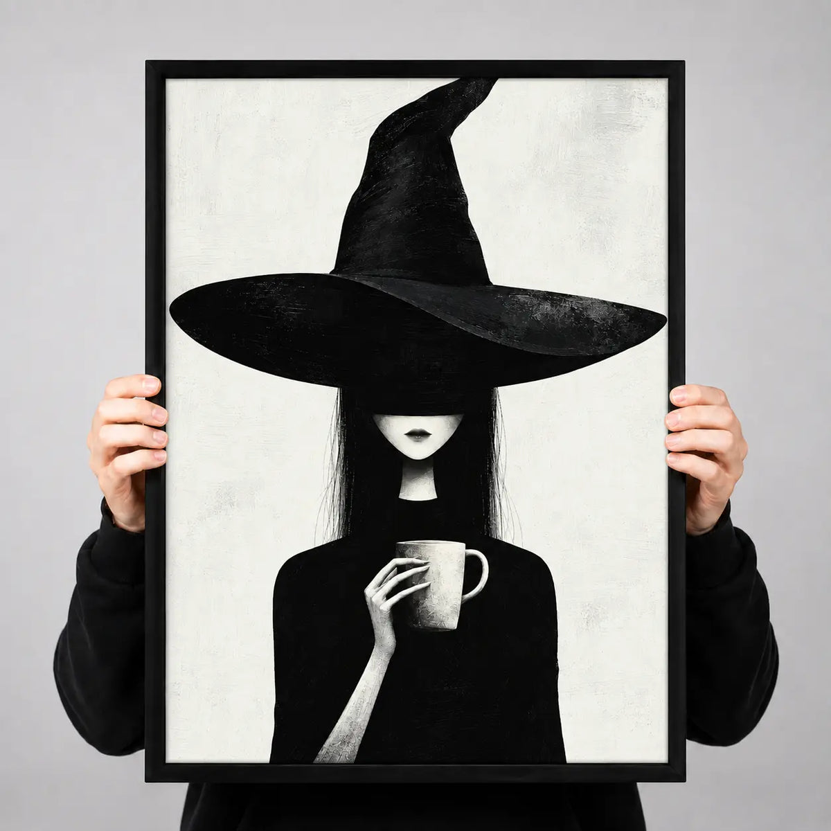 Minimal Witch Hat Portrait Wall Art 3