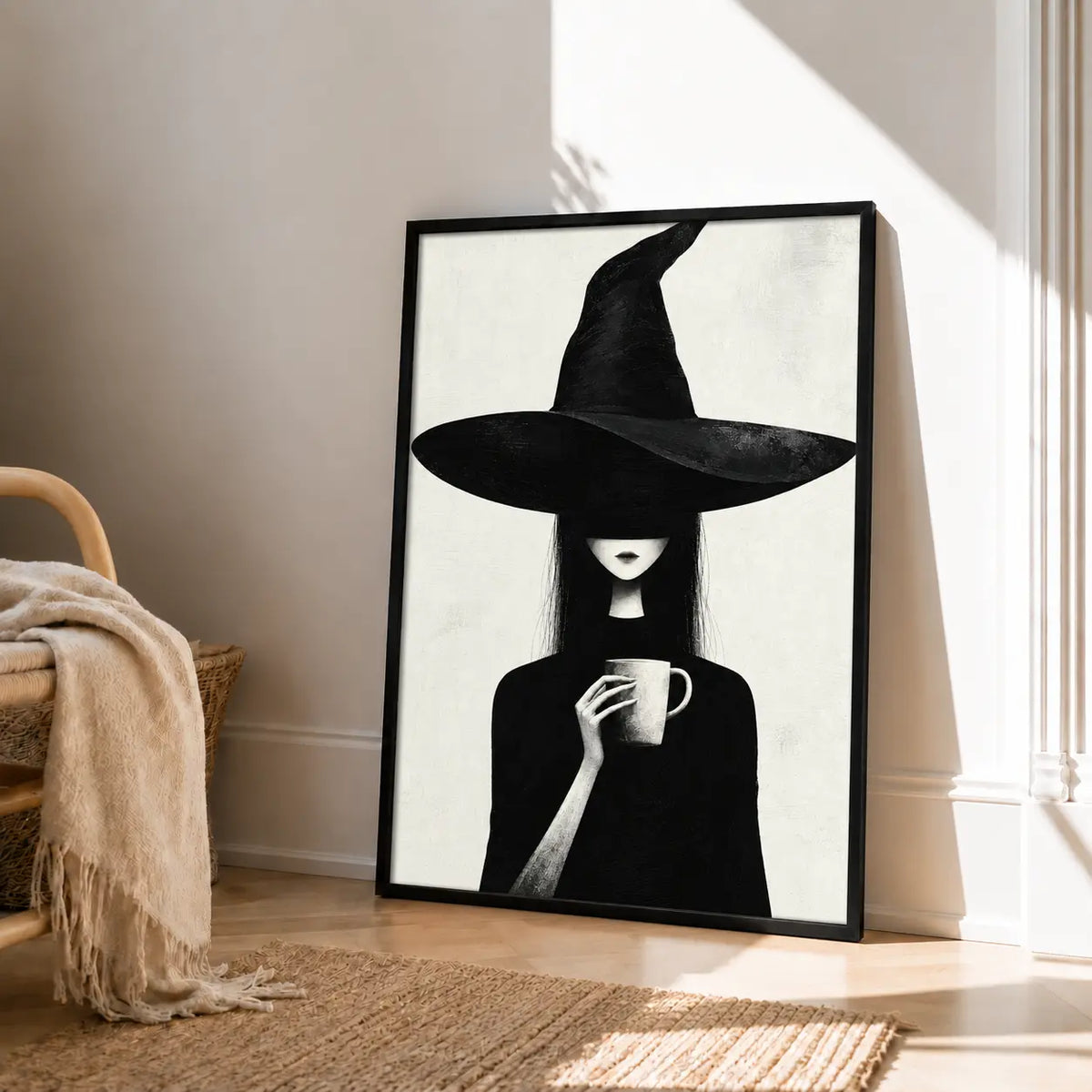 Minimal Witch Hat Portrait Wall Art 4