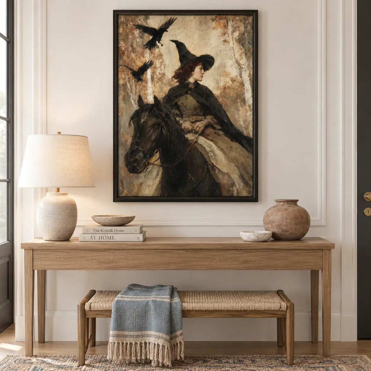 Witch Rider With Ravens Dark Fantasy Wall Art 6