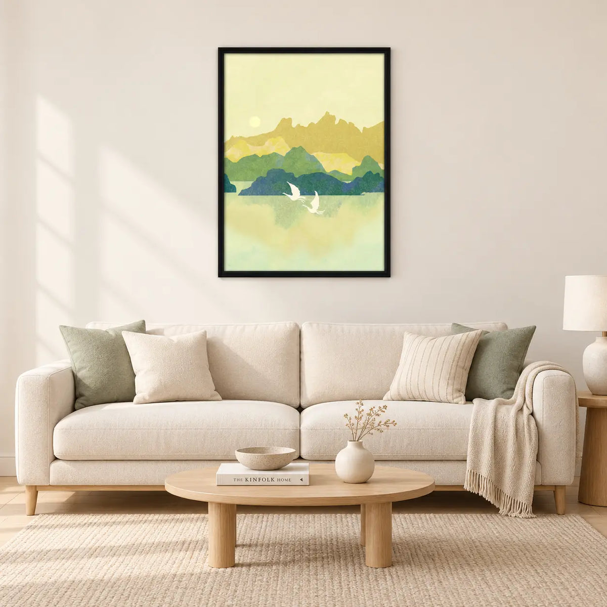 Minimal Mountain Birds Landscape Wall Art 2