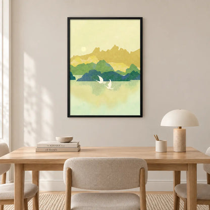Minimal Mountain Birds Landscape Wall Art 5