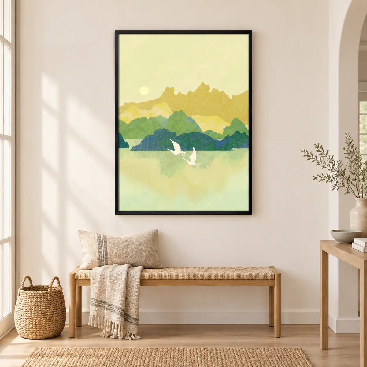Minimal Mountain Birds Landscape Wall Art 6