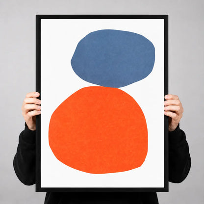 Balanced Blue and Orange Forms Wall Art 3