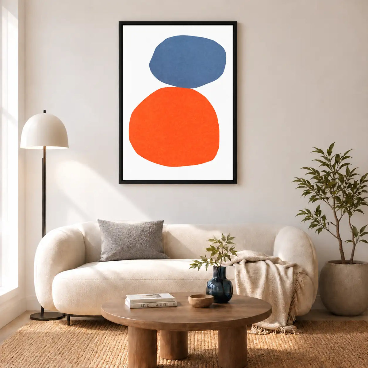 Balanced Blue and Orange Forms Wall Art 5