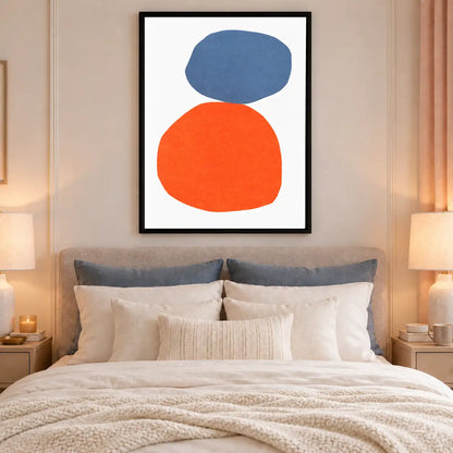 Balanced Blue and Orange Forms Wall Art 6