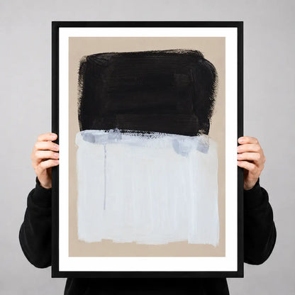 Black and Pale Blue Color Block Wall Art 3
