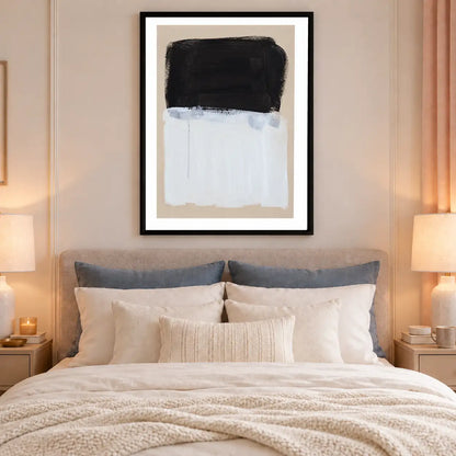 Black and Pale Blue Color Block Wall Art 6