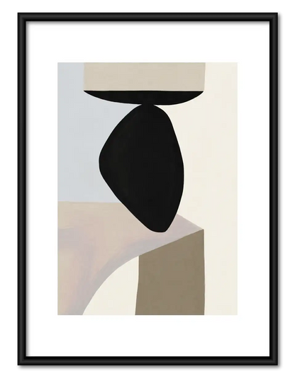Black Balance Sculpture Abstract Wall Art 1