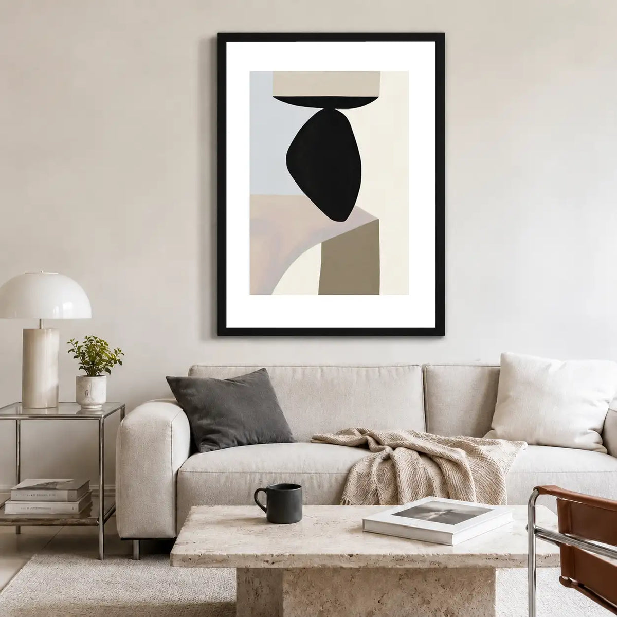 Black Balance Sculpture Abstract Wall Art 2