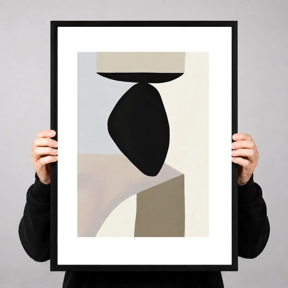 Black Balance Sculpture Abstract Wall Art 3