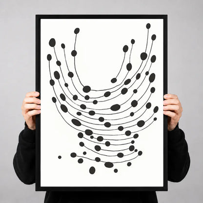 Black Beaded Arc Abstract Wall Art 3