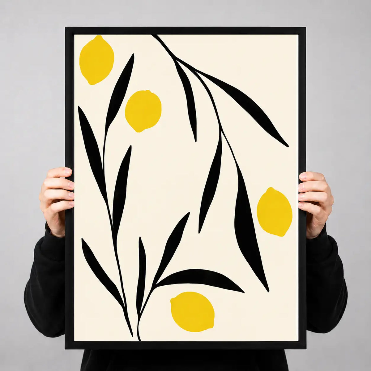 Black Branches with Yellow Fruit Wall Art 3
