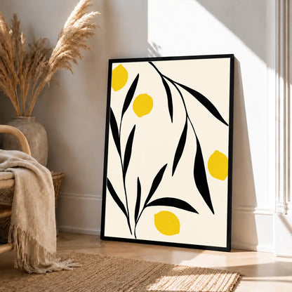 Black Branches with Yellow Fruit Wall Art 4