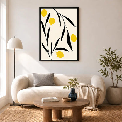 Black Branches with Yellow Fruit Wall Art 5
