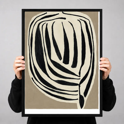 Black Concentric Organic Form Wall Art 3