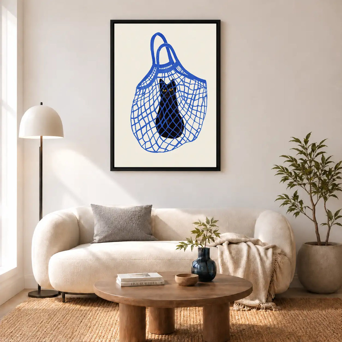 Blue Market Bag Graphic Wall Art 5