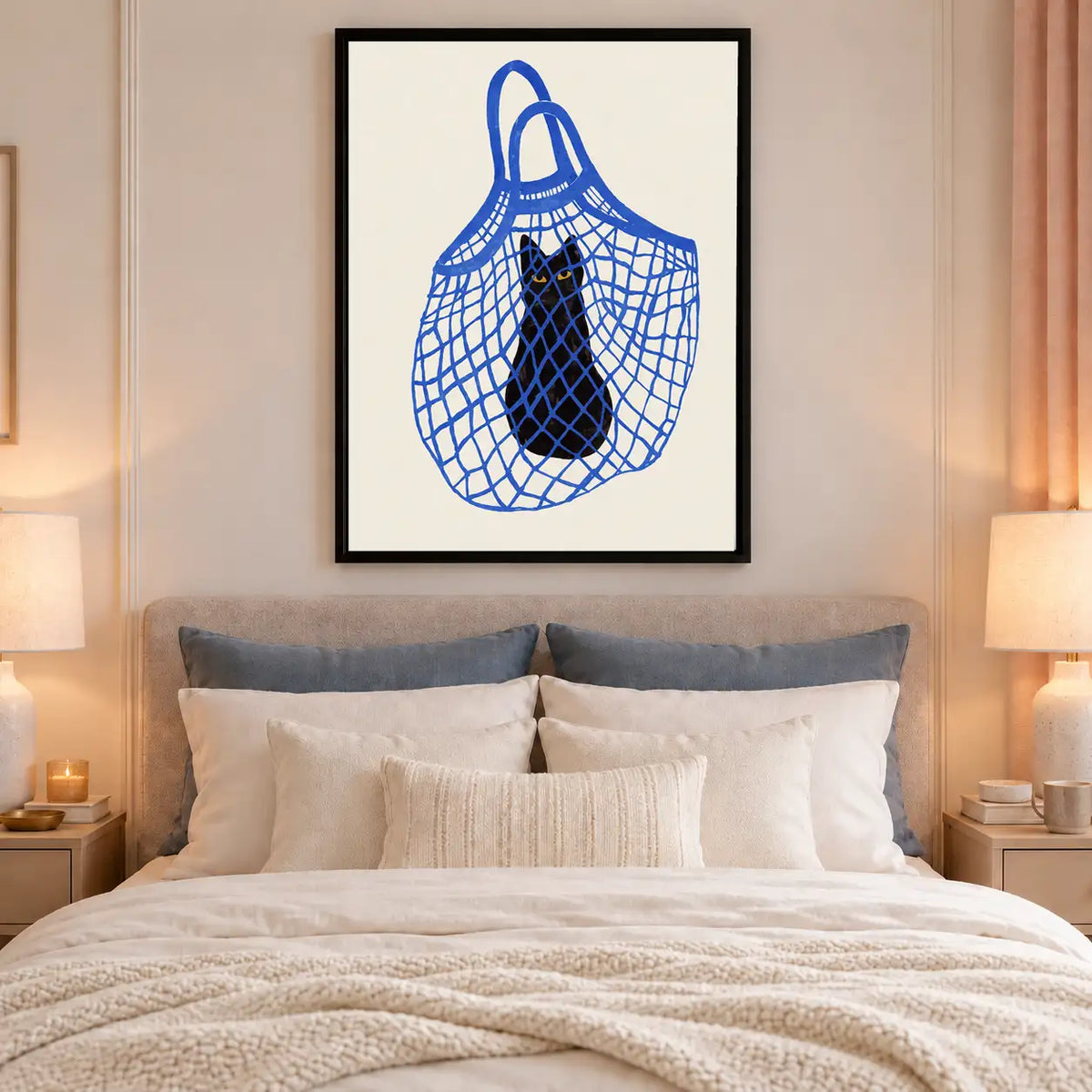 Blue Market Bag Graphic Wall Art 6
