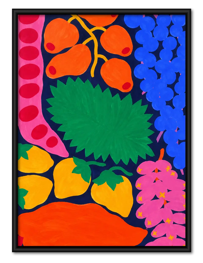 Bold Tropical Flower Collage Wall Art