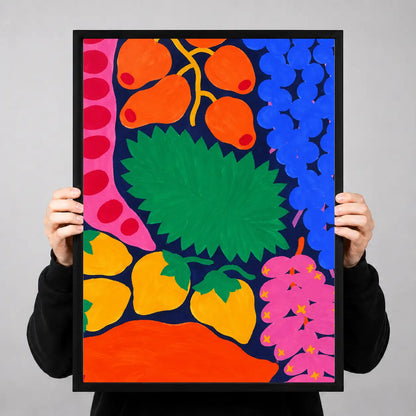 Bold Tropical Flower Collage Wall Art 3
