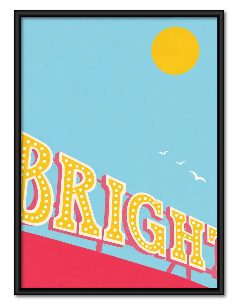 Brighton Seaside Pop Poster Wall Art 1