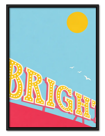 Brighton Seaside Pop Poster Wall Art