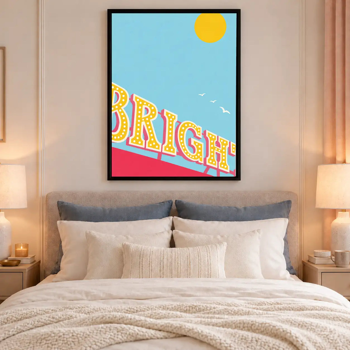Brighton Seaside Pop Poster Wall Art 6