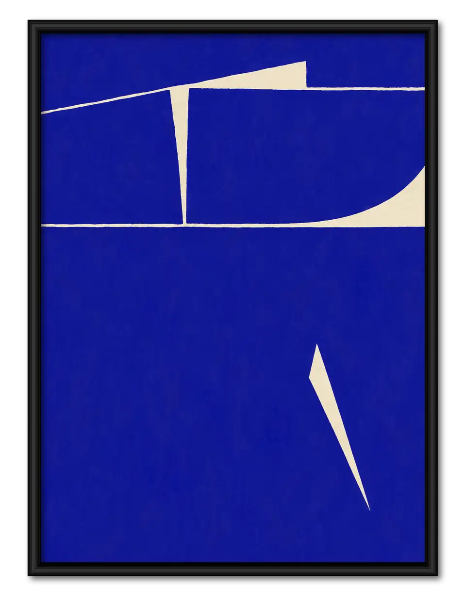 Cobalt Architectural Geometry Wall Art 1