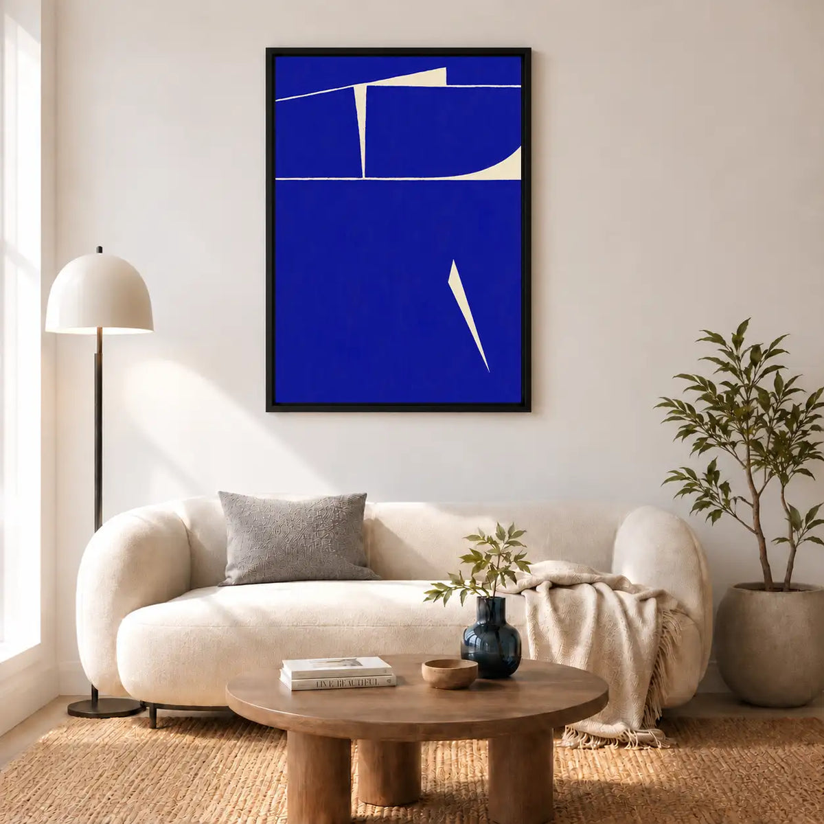 Cobalt Architectural Geometry Wall Art 5