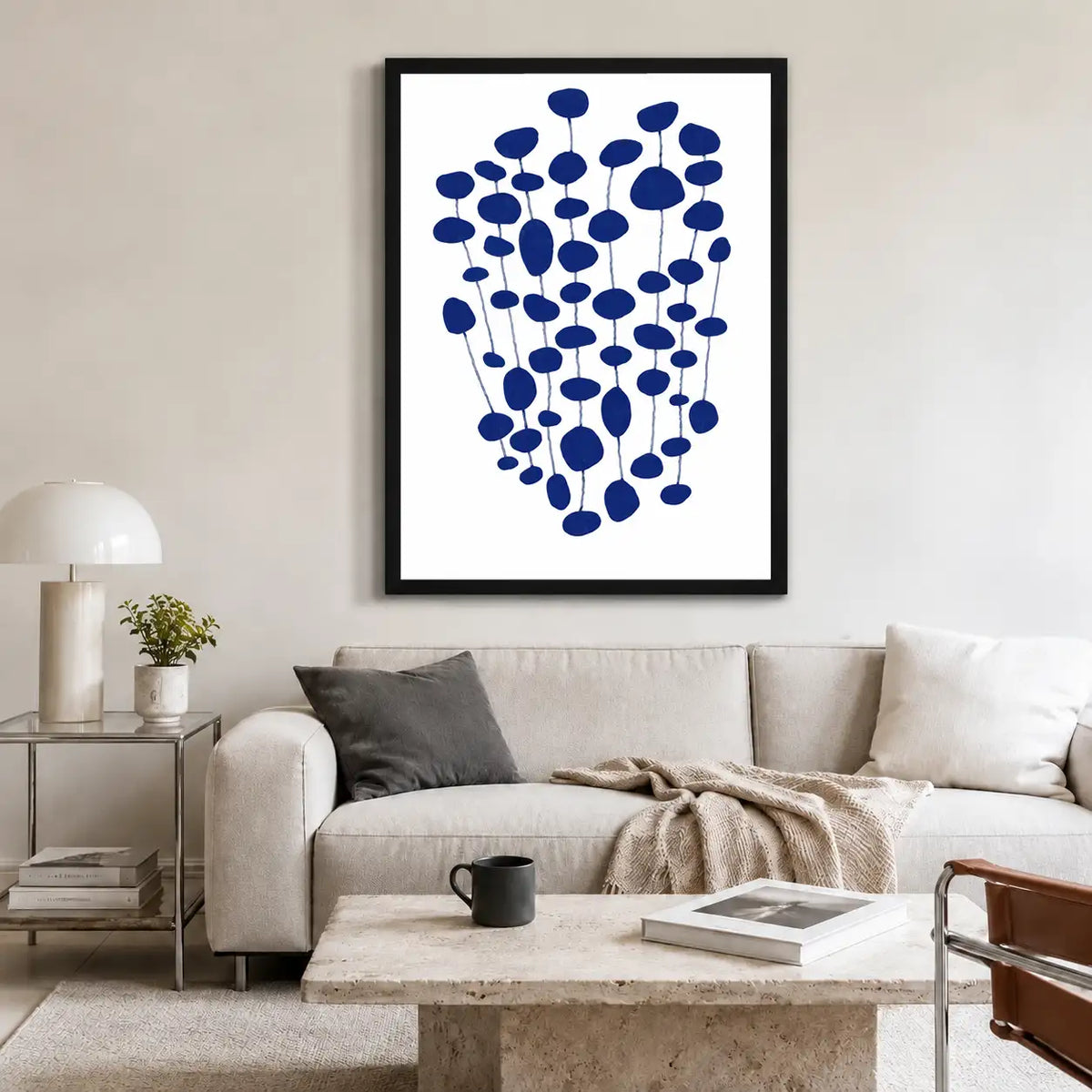 Cobalt Berry Cluster Botanical Wall Art 2