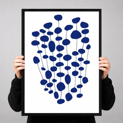 Cobalt Berry Cluster Botanical Wall Art 3