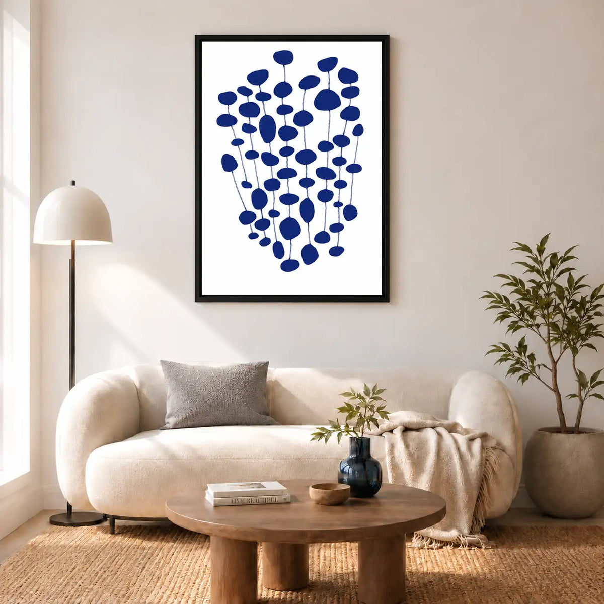 Cobalt Berry Cluster Botanical Wall Art 5