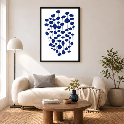 Cobalt Berry Cluster Botanical Wall Art 5