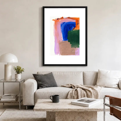 Color Block Brushstroke Abstract Wall Art 2