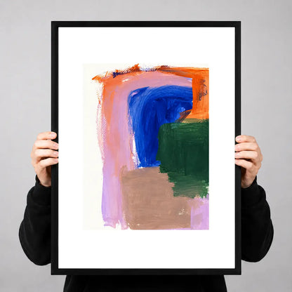 Color Block Brushstroke Abstract Wall Art 3