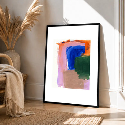 Color Block Brushstroke Abstract Wall Art 4