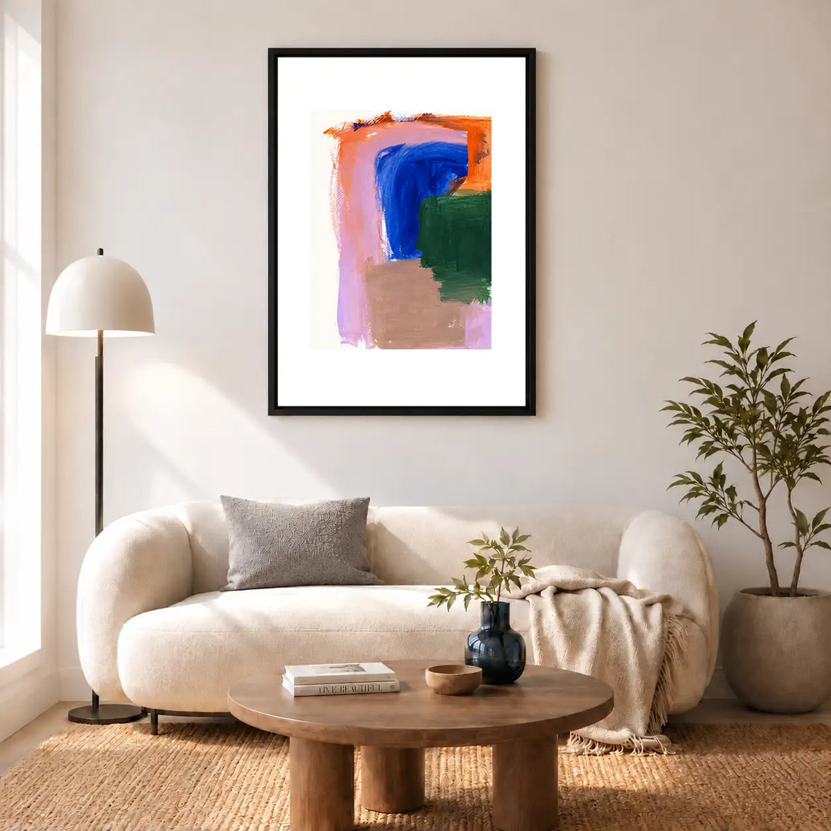 Color Block Brushstroke Abstract Wall Art 5