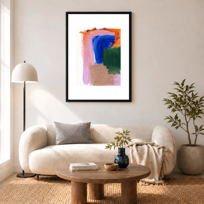 Color Block Brushstroke Abstract Wall Art 5